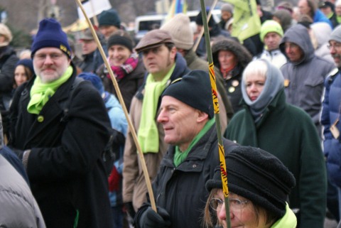 Winne auf der Demo in Stuttgart am 29.01.2011