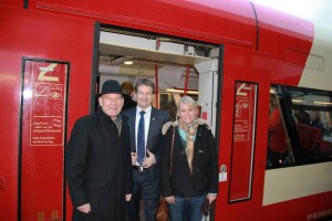 Minister Winfried Hermann, Landrat Günther-Martin Pauli und Bürgermeisterin Dorothea Bachmann