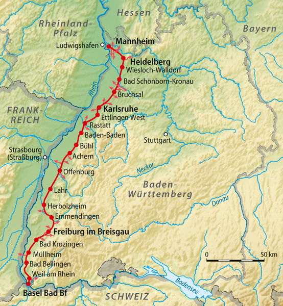 Rheintalbahn-karte